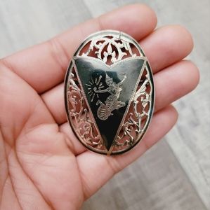 Vintage Siam Sterling Silver Pin Brooch